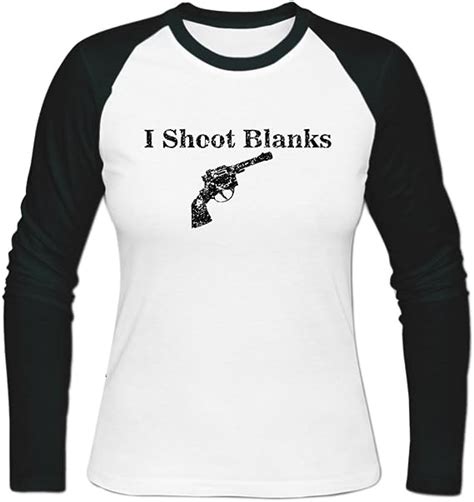 women i shoot blanks vasectomy hand gun revolver baseball t shirt xxl white