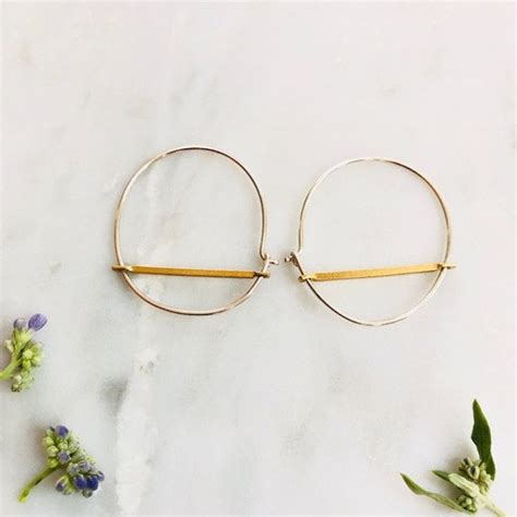Silver And Gold Hoops Medium Or Large Etsy