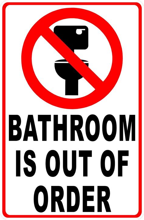 Here are all the possible meanings and translations of the word out of order. Bathroom is Out of Order Sign - Signs by SalaGraphics
