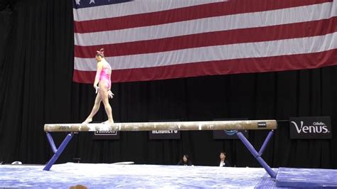 Maggie Nichols Balance Beam 2016 Pandg Gymnastics Championships Sr Women Day 1 Youtube