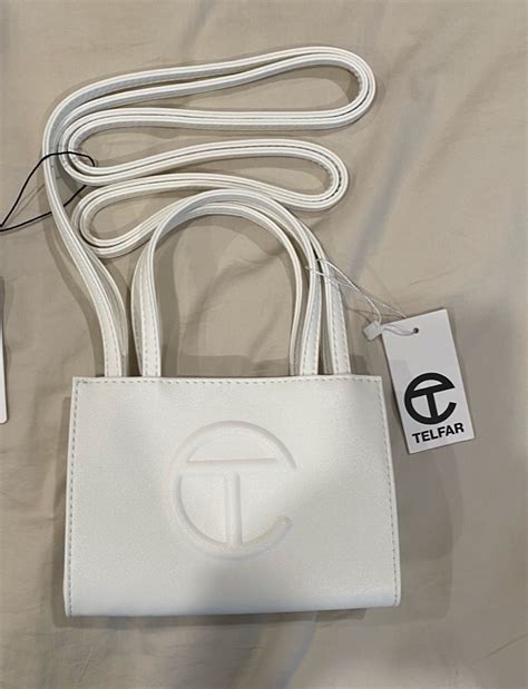 Telfar Telfar White Small Tote Shopping Bag Vegan Leather Grailed