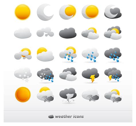 Simple Weather Icon Collection Pack Vector Download