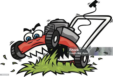 Ragin Lawnmower Stock Illustration Download Image Now Lawn Mower