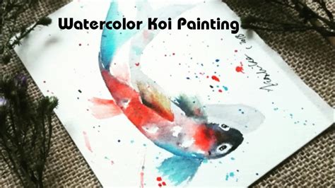 Koi Watercolor Painting Tutorial Fish Painting Youtube
