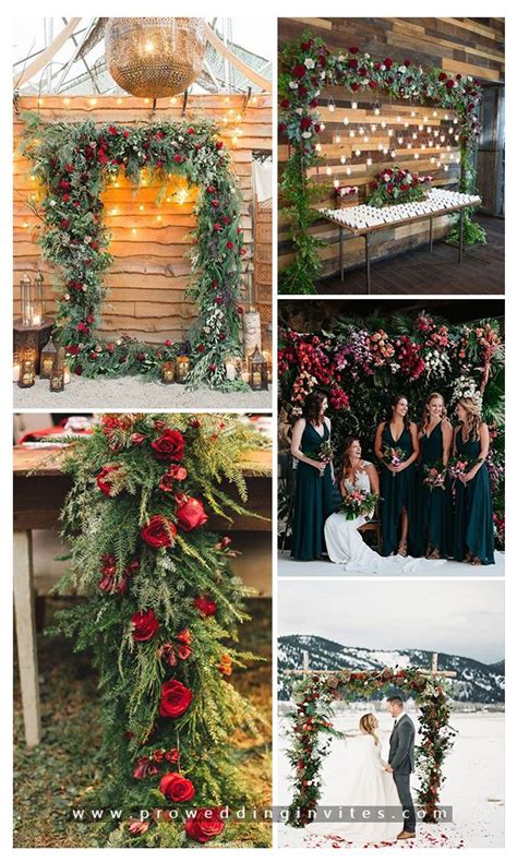 30 Gorgeous Winter Red Christmas Themed Festival Wedding Ideas