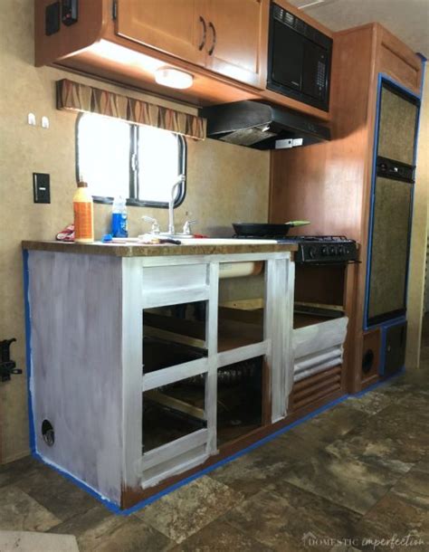 This paint goes on so smooth and is extremely durable ! Painting RV Cabinets (and what I did wrong) - Domestic ...