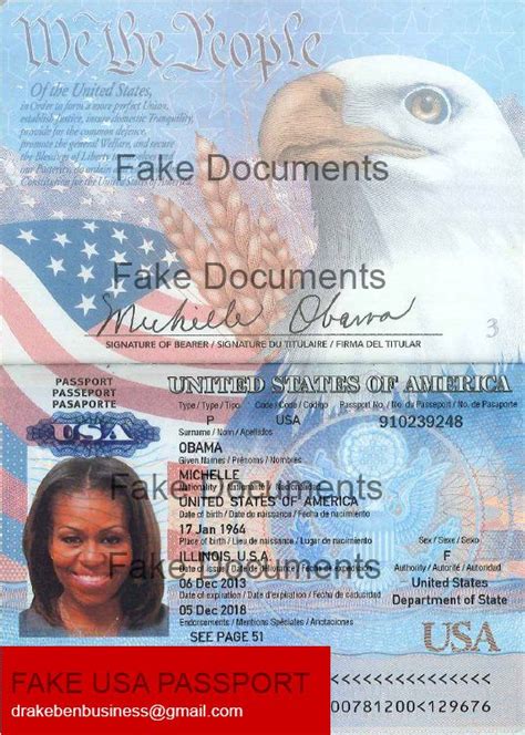 Fake Usa Passport Psd Template Available Passport Online