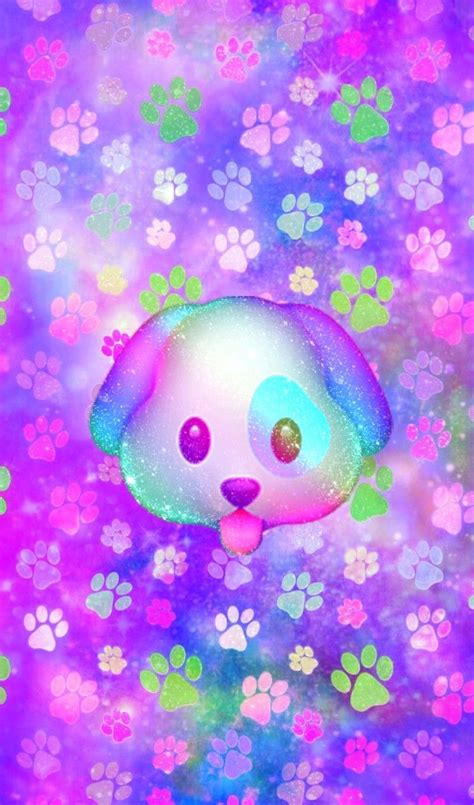 Galaxy Puppy Emoji Made By Me Emoji Wallpaper Phone Background