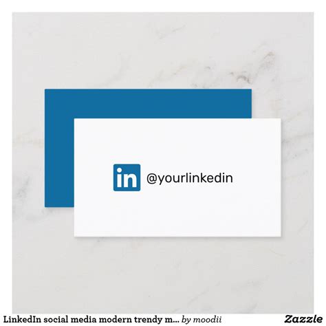 Linkedin Social Media Modern Trendy Marketing Calling Card