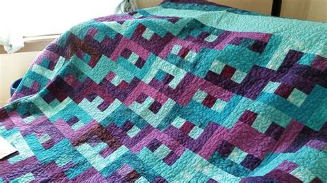 Newhandmade Purple And Teal Quilt Over Size Queen 93 X 100