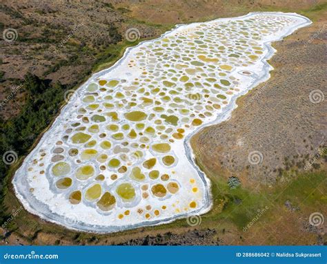 Spotted Lake Osoyoos Okanagan Similkameen Valley Stock Photo Image Of