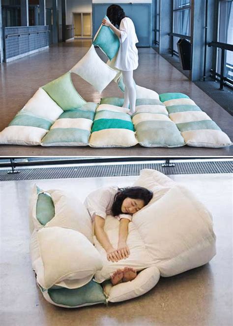 Sometimes large, square pillows were placed within a. 16 Coolest Pillow Ideas & Tutorials You Will Love