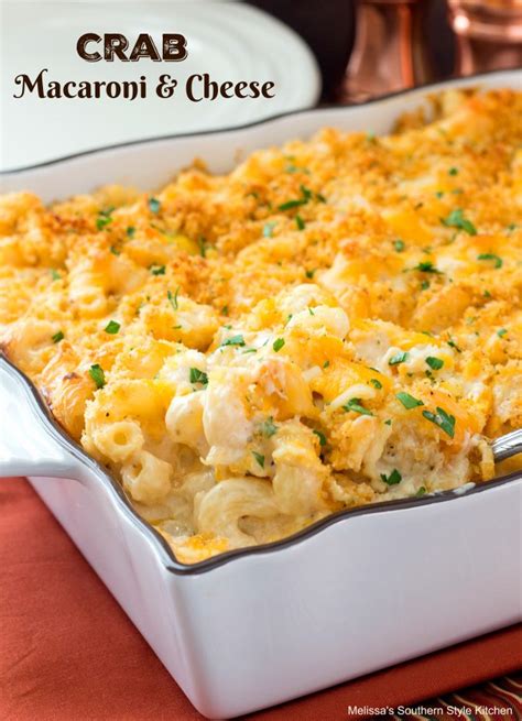 Baked macaroni and cheese doesn't have to be complicated with layers of ingredients to be the this homemade baked macaroni and cheese is my most favorite and has pleased crowds, small. Crab Macaroni and Cheese - melissassouthernstylekitchen.com