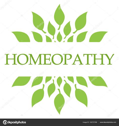 Homeopathy Concept Image Text Leaves Symbols Stock Photo By ©ileezhun