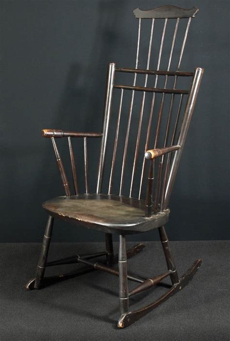 .veneer antique oak finish stains rocking chair in antique oak finish dark beige fabric upholstered back seat and arms high back rocking chair. Comb-back Windsor rocking chair For Sale | Antiques.com ...