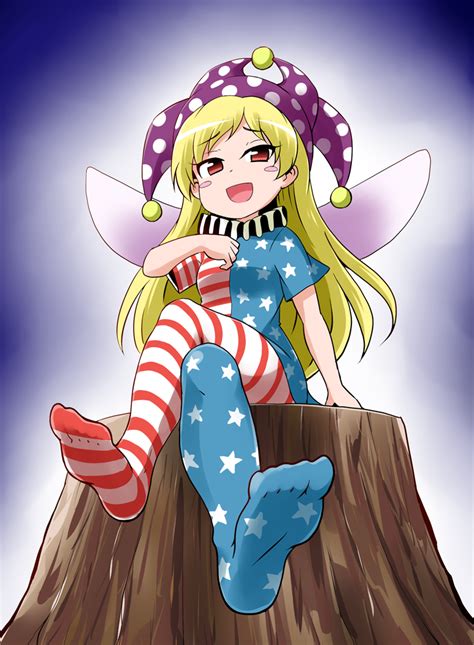 Kousei Public Planet Clownpiece Touhou Commentary Request 1girl American Flag Dress