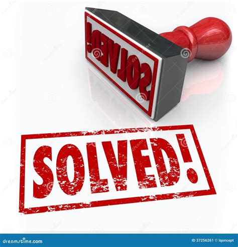 Solved Stamp Solution To Problem Challenge Overcome Stock Image Image