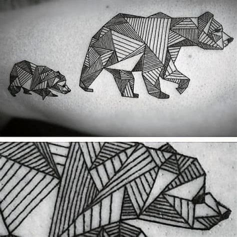 60 Geometric Bear Tattoo Designs For Men Manly Ink Ideas