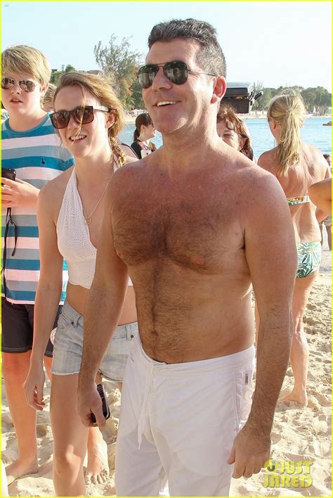 shirtless simon cowell draws large female crowd at the beach photo 3021935 mezhgan hussainy