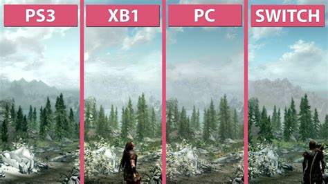 Skyrim Switch Vs Ps3 Vs Xbox One Vs Pc Graphics Comparison Youtube