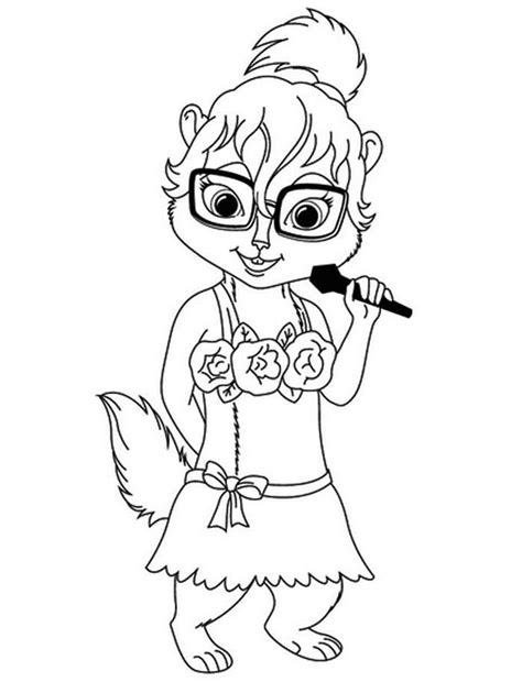 Jeanette In Chipettes Coloring Page Free Printable Coloring Pages For