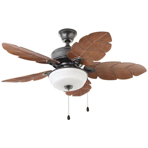 Palm Leaf Blades Tropical Style Indoor Outdoor Ceiling Fan
