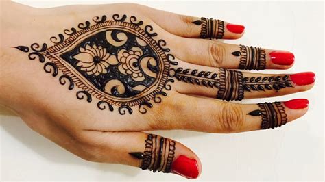 Wedding Tradition Lotus Mehndi Design For Upper Side Easy Dulhan Ke