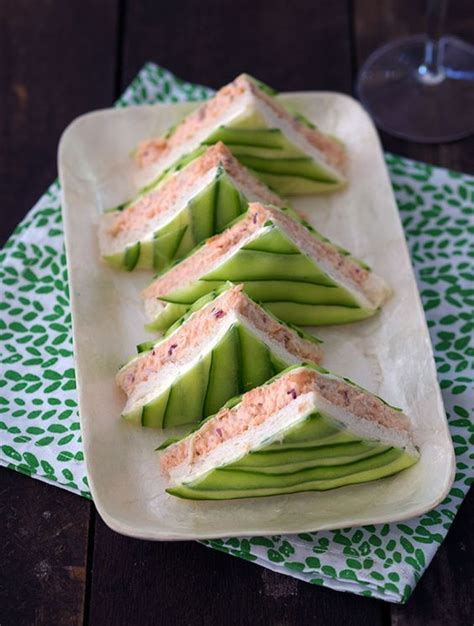 These Chic Salmon And Cucumber Sandwiches Are The Perfect Addition To