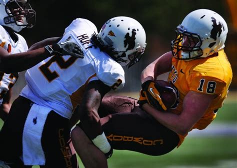 Men also have the additional choices of football and wrestling while women may choose to participate in tennis and volleyball. Huff feeling at home at safety in Wyoming's defense ...