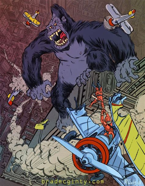 King Kon Cover Brad Mcginty S Portfolio King Kong Kong Cartoon Crazy