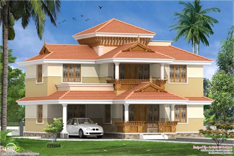 Kerala Traditional 4 Bed Room Villa 2060 Sqfeet House Design Plans