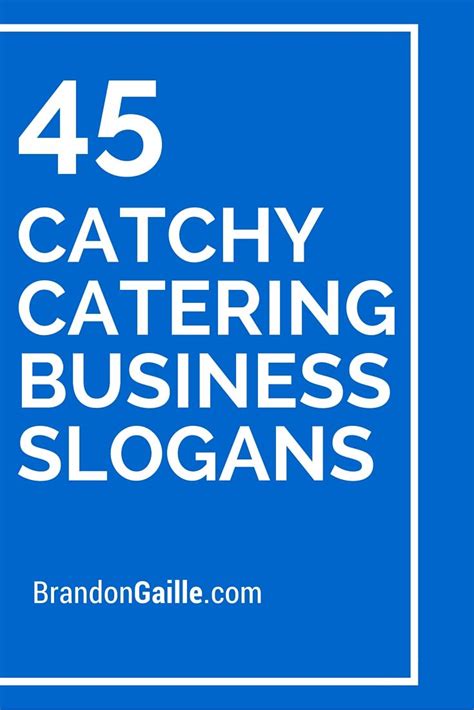 45 Catchy Catering Business Slogans Bar Catering Catering Industry