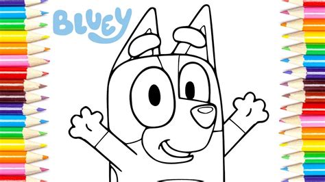 How To Draw Bingo From Bluey Cartoon And Color With Markers Drawings