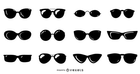 Sunglasses Silhouette Design Pack Vector Download