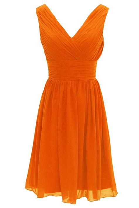 Orange Bridesmaid Dress Might Be A Little Much Pretty Prom Dresses Fancy Dresses Red