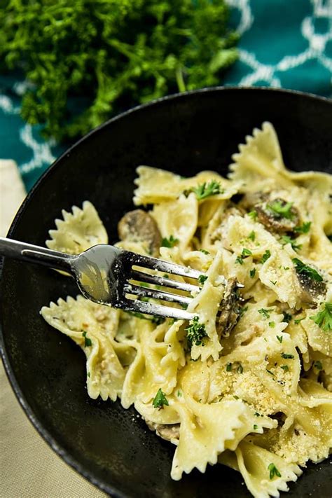 Mushroom Farfalle Pasta With Garlic Herbs Must Love Home