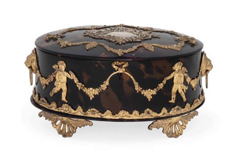 A Late Victorian Tortoiseshell Casket With Silver Gilt Mounts Mark Of