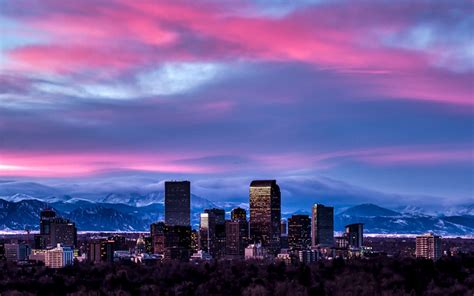 Denver Skyline Sunset Flickr Photo Sharing