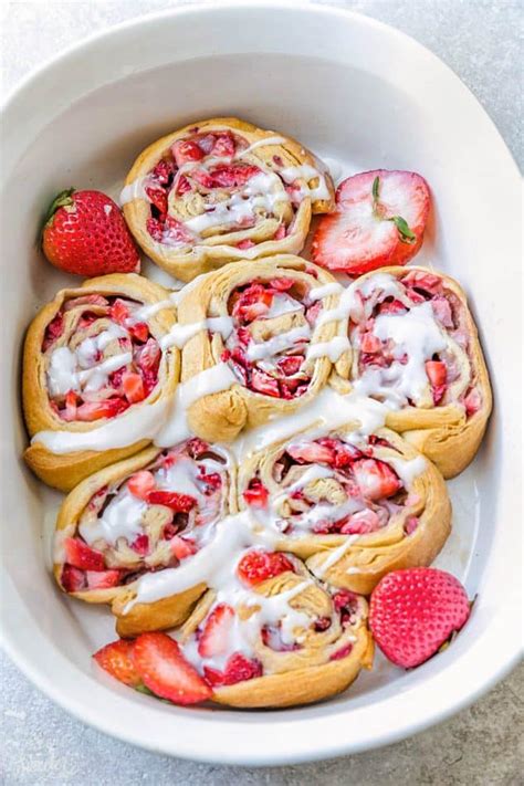 Easy Strawberry Cinnamon Rolls Oven Or Slow Cooker Video