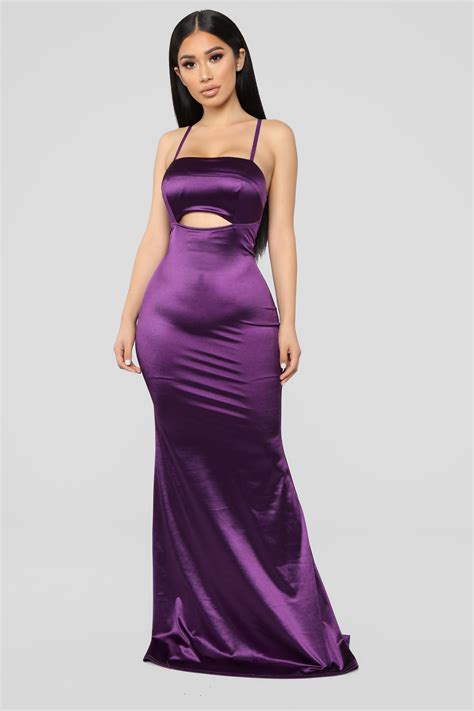 Gala Ready Satin Dress Purple Purple Dress Satin Dresses Fashion