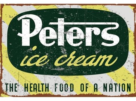 Peters Ice Cream Large Tin Metal Sign Nostalgia Highway