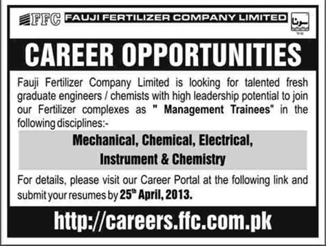 Searches related to fresh graduate jobs. careers.FFC.com.pk Jobs 2012 Apprenticeship Training ...