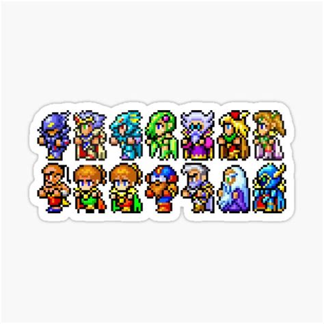 Ff4 Party Members Sticker For Sale By Spriteguy95 Redbubble