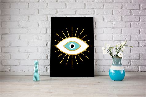 Evil Eye Art Print Spiritual Art Evil Eye Wall Decor Etsy Israel