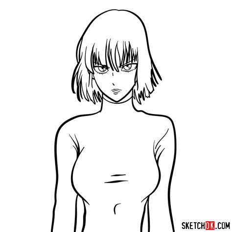 How To Draw Fubuki One Punch Man Sketchok Easy Drawing Guides