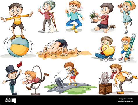 People Doing Different Activities Stock Vector Image And Art Alamy