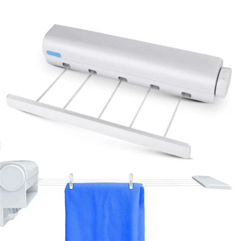 Retractable Indoor Clothesline Wall Mounted Drying Hanger Clothes Towel