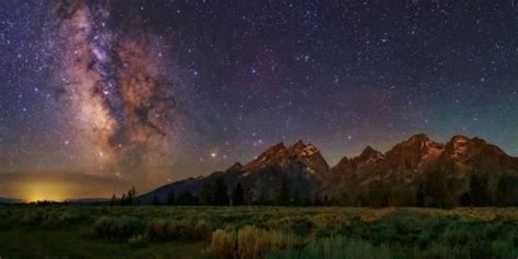 The Milky Way Shines Over The Grand Teton Mountain Range Photographic