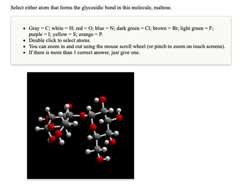 Solved Select Either Atom That Forms The Glycosidic Bond In