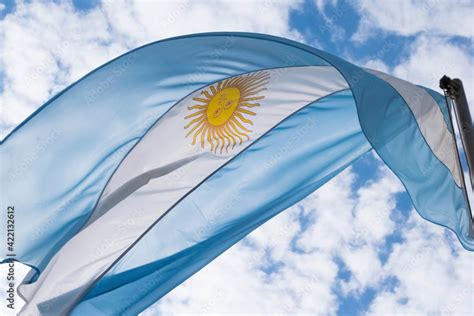 Bandera Argentina Alta En El Cielo Photos Adobe Stock